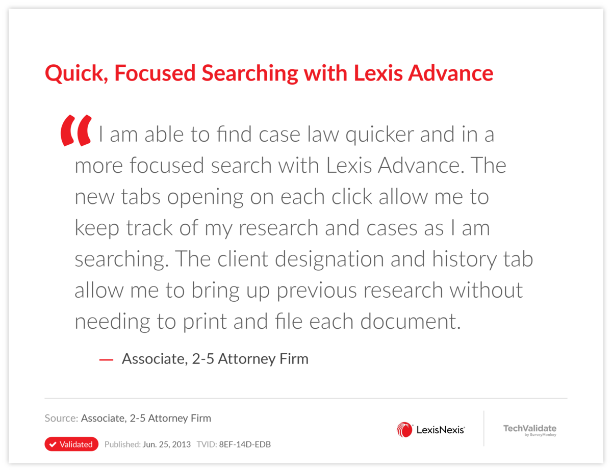 Quick, Focused Searching with Lexis Advance