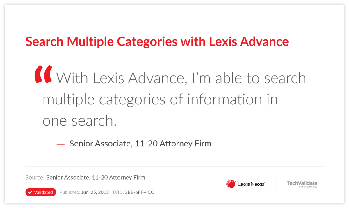 Search Multiple Categories with Lexis Advance