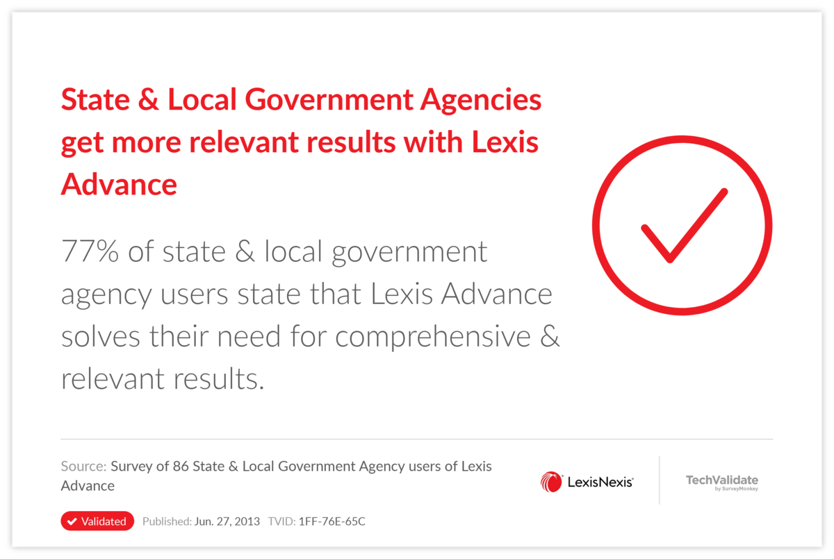 State & Local Government Agencies get more relevant results with Lexis Advance