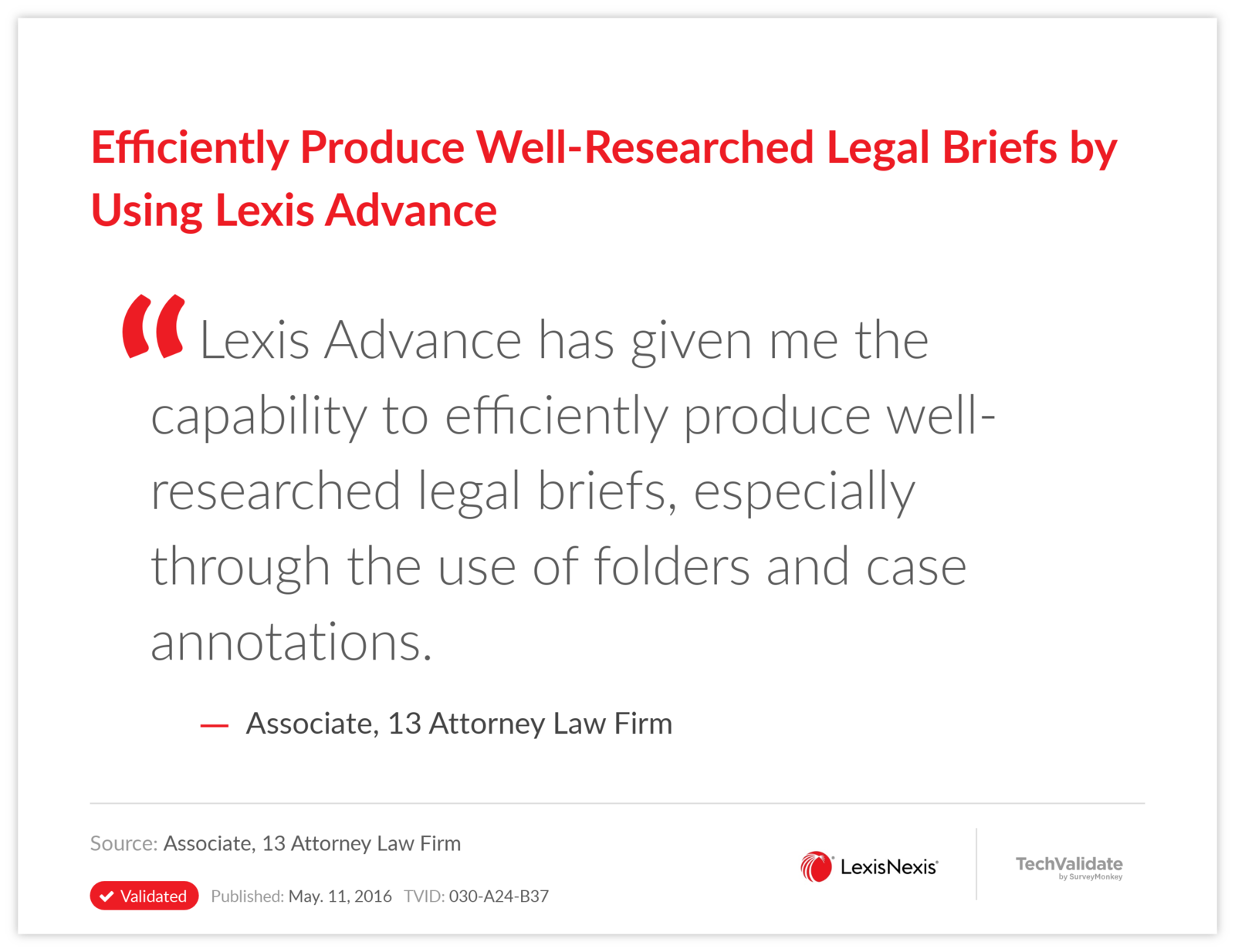 Efficiently Produce Well-Researched Legal Briefs by Using Lexis Advance