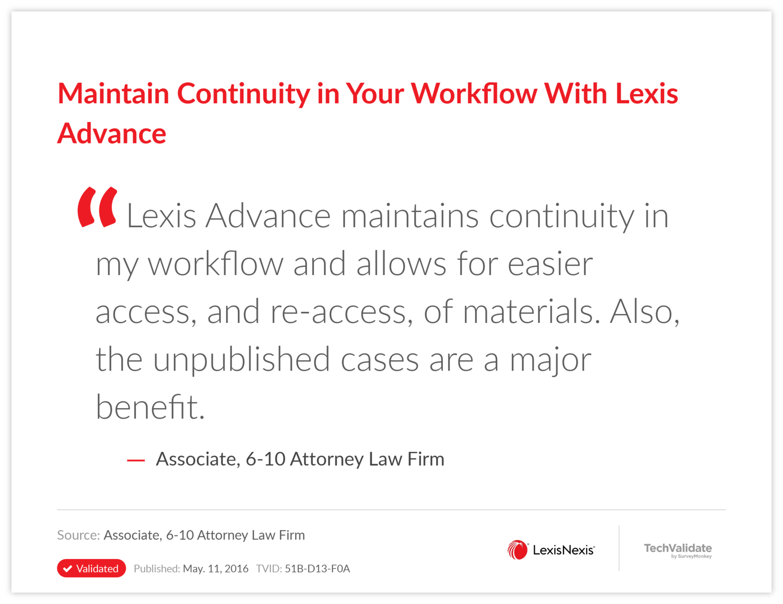 Maintain Continuity in Your Workflow With Lexis Advance