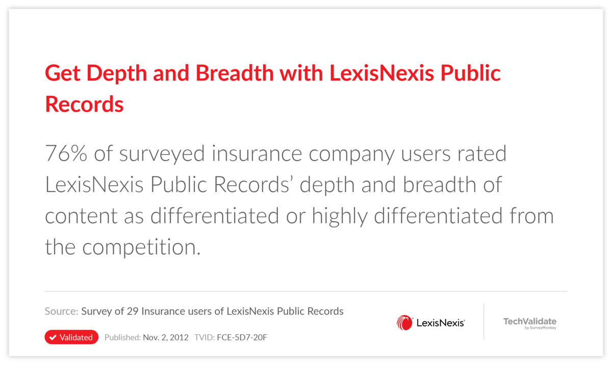 Get Depth and Breadth with LexisNexis Public Records
