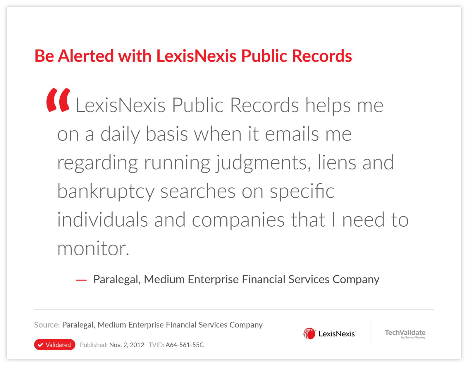 Be Alerted with LexisNexis Public Records