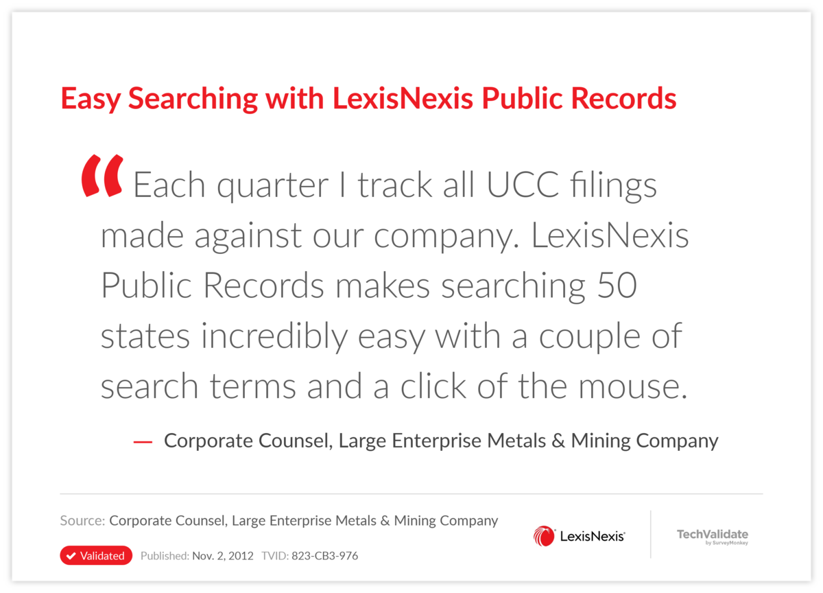 Easy Searching with LexisNexis Public Records
