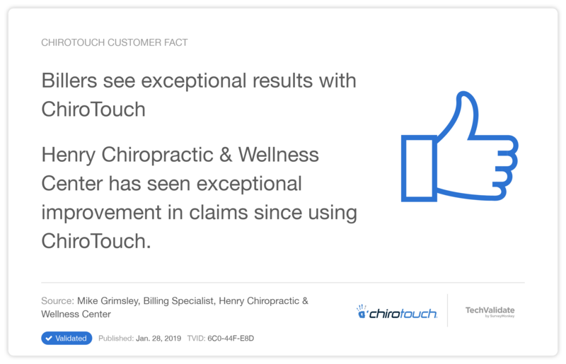 Billers see exceptional results with ChiroTouch