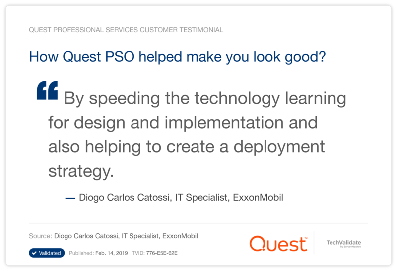 How Quest PSO helped make you look good?