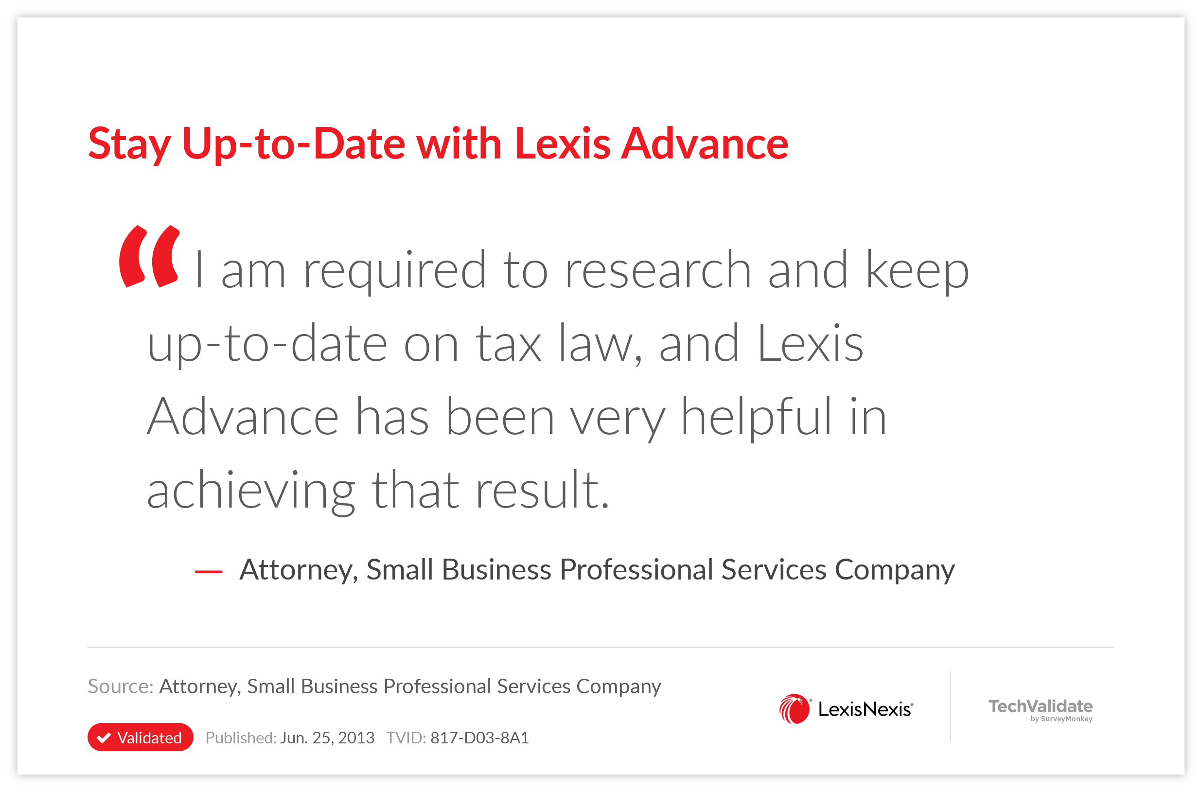 Stay Up-to-Date with Lexis Advance