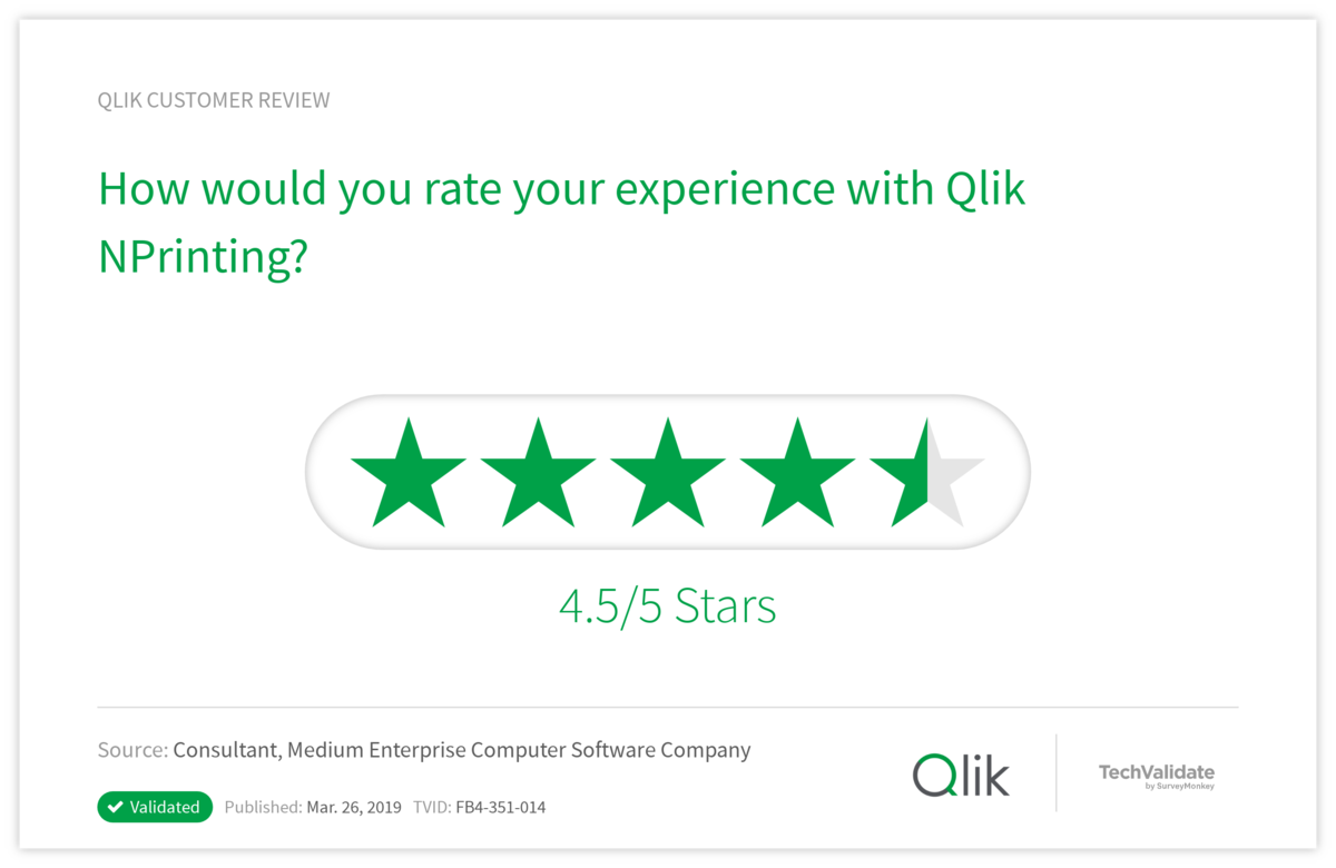 How would you rate your experience with Qlik NPrinting?