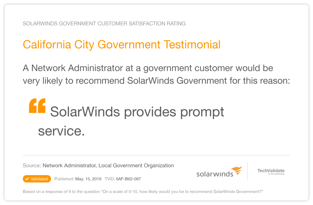 California City Government Testimonial