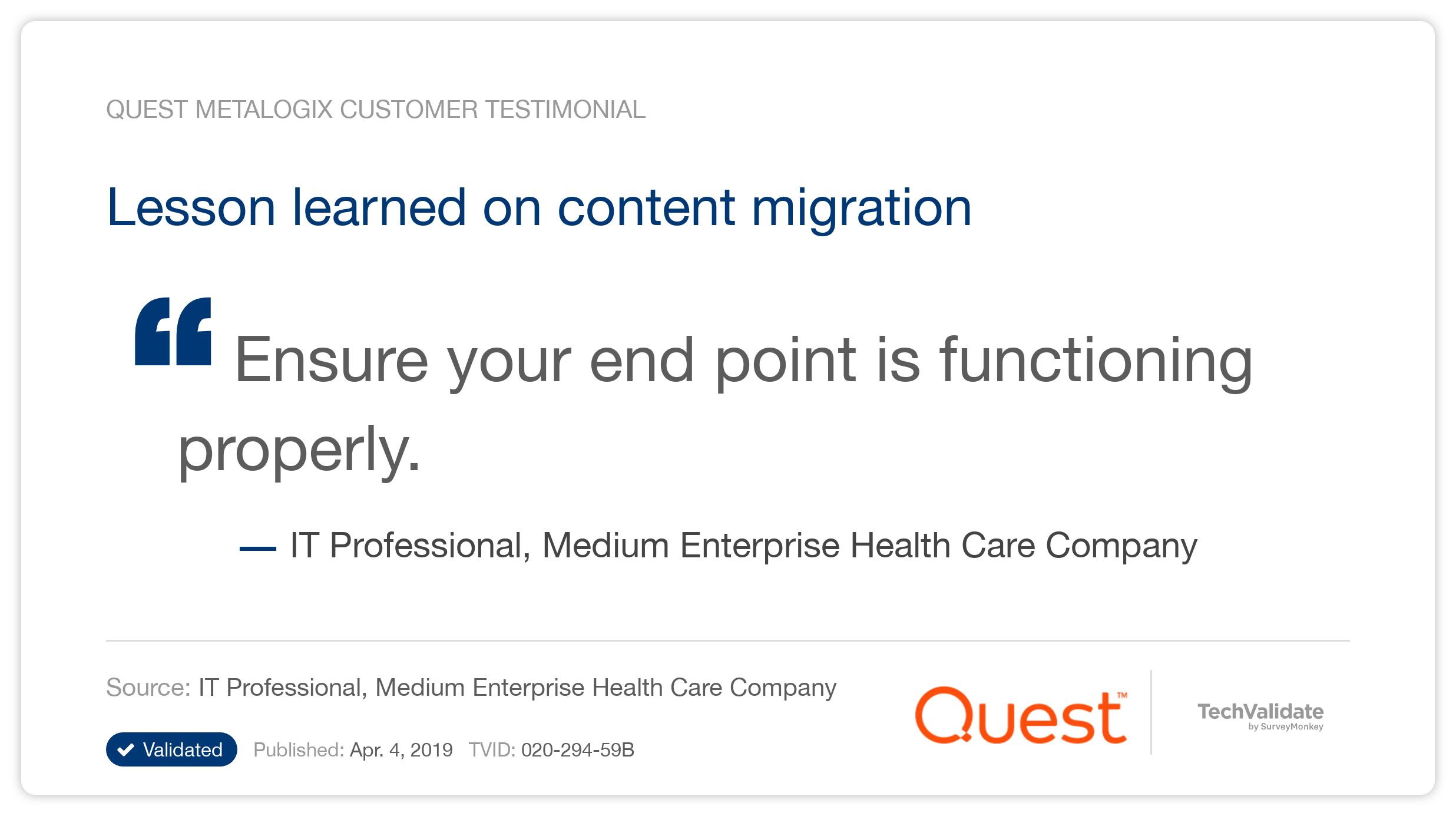 Lesson learned on content migration