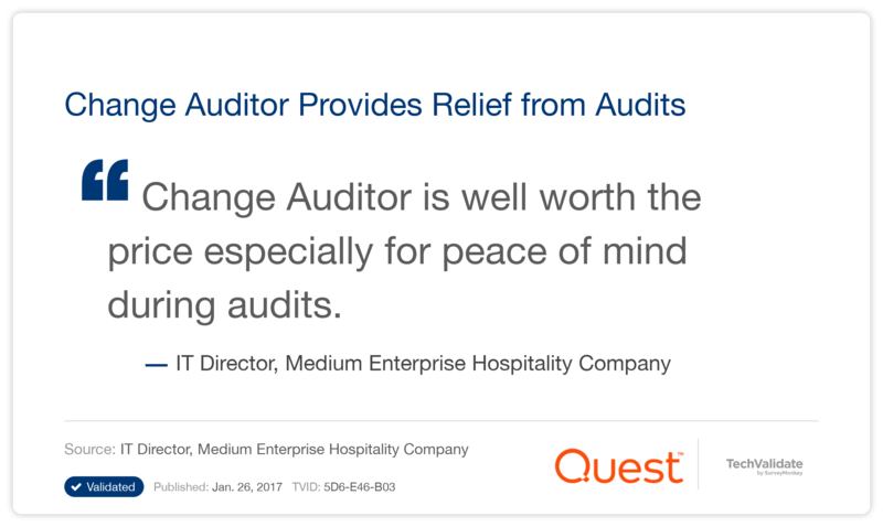 Change Auditor Provides Relief from Audits
