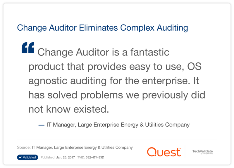 Change Auditor Eliminates Complex Auditing