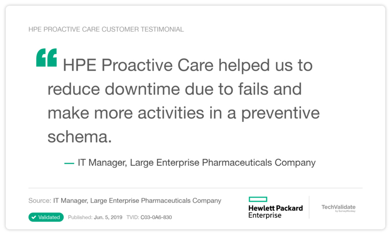 HPE Proactive Care Customer Testimonial