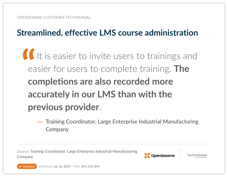 Streamlined, effective LMS course administration