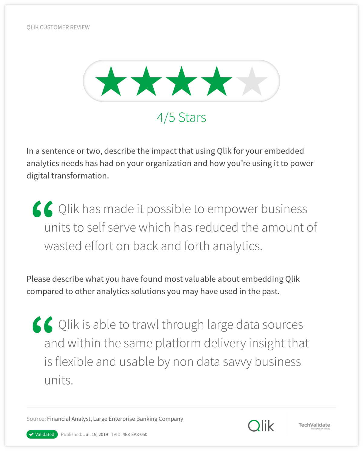 Qlik Customer Review