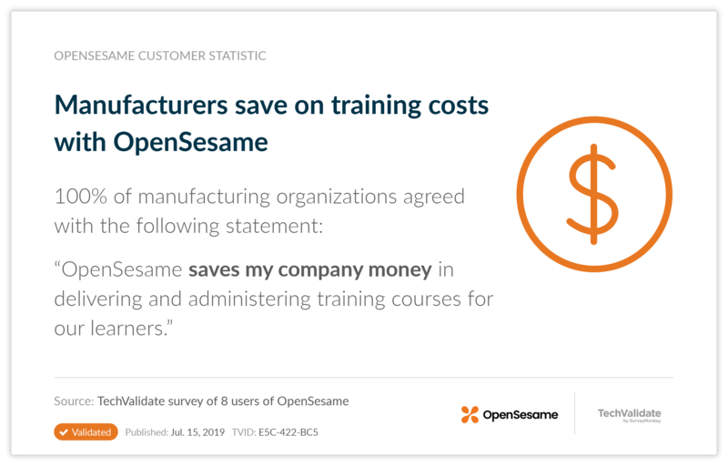 Manufacturers save on training costs with OpenSesame