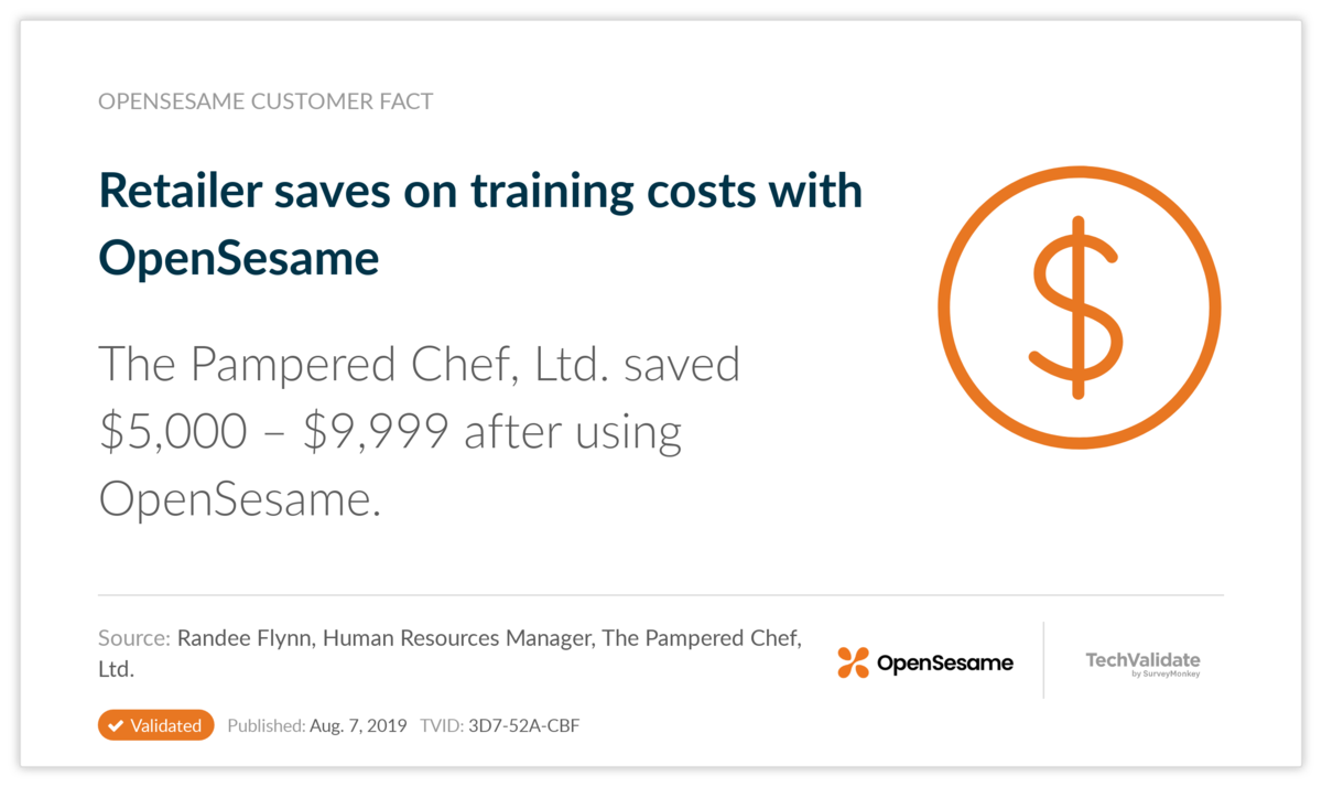 Retailer saves on training costs with OpenSesame