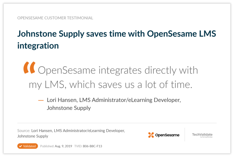 Johnstone Supply saves time with OpenSesame LMS integration