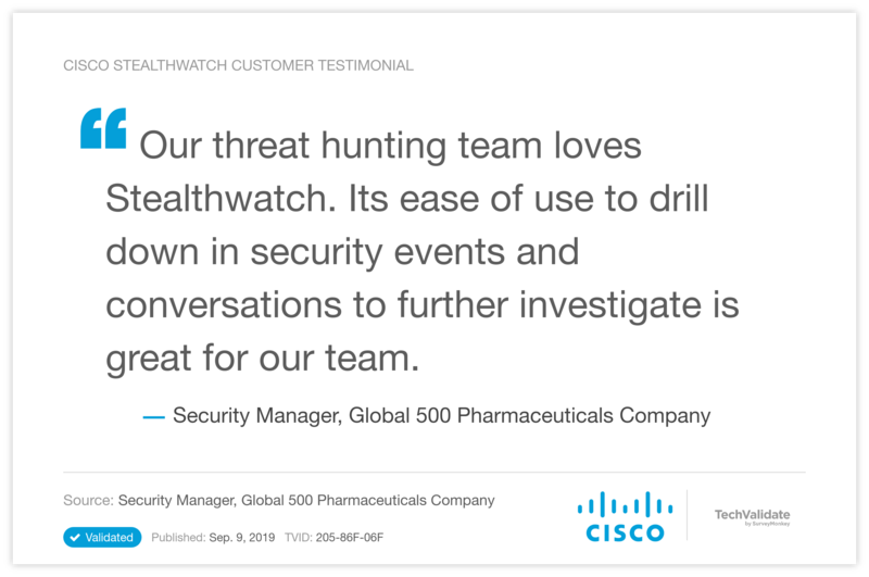 Cisco Stealthwatch Customer Testimonial