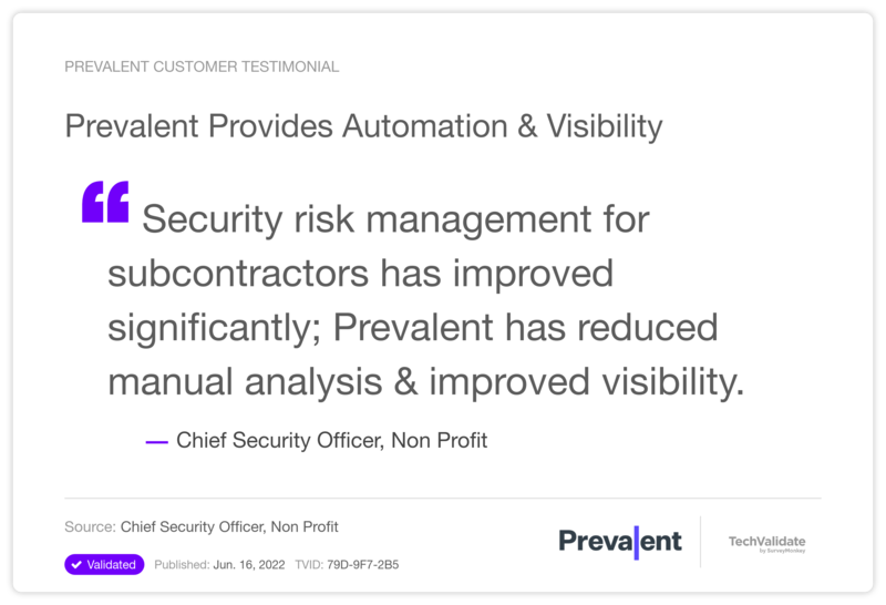 Prevalent Provides Automation & Visibility