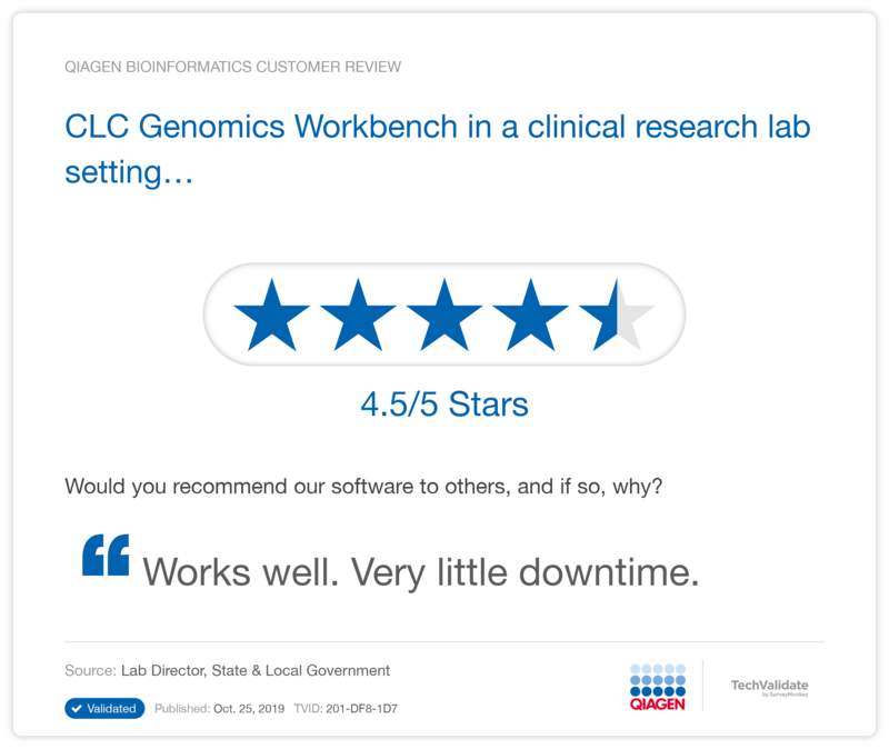 CLC Genomics Workbench in a clinical research lab setting...
