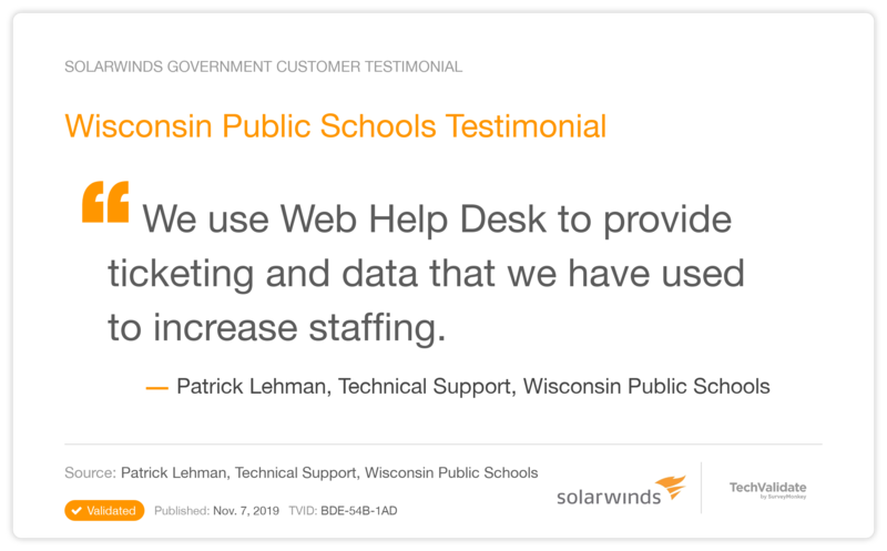 Wisconsin Public Schools Testimonial