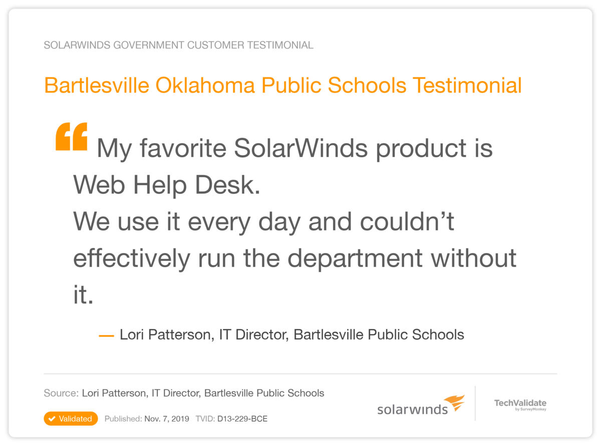 Bartlesville Oklahoma Public Schools Testimonial