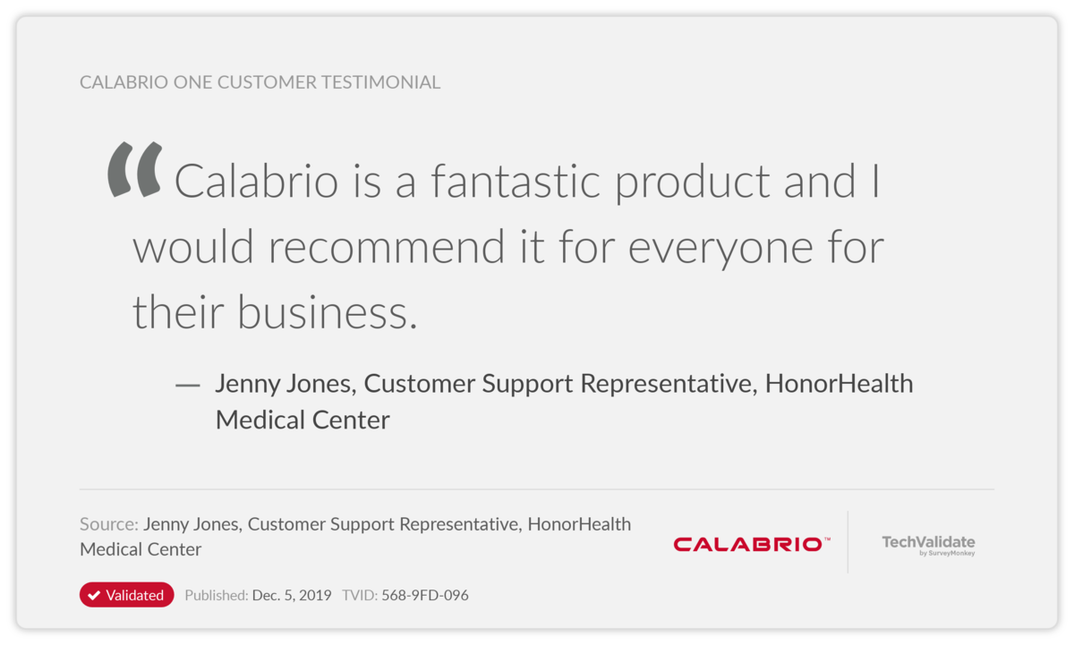 Calabrio ONE Customer Testimonial