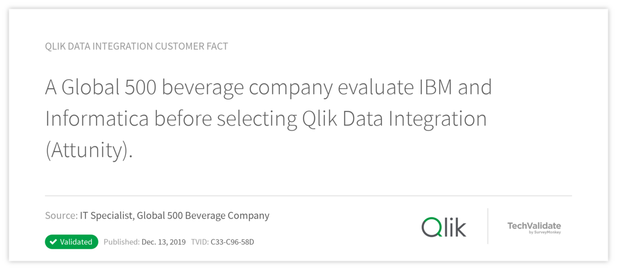 Qlik Data Integration Customer Fact