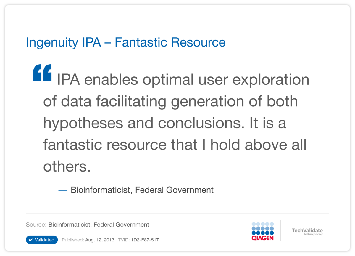 Ingenuity IPA-Fantastic Resource