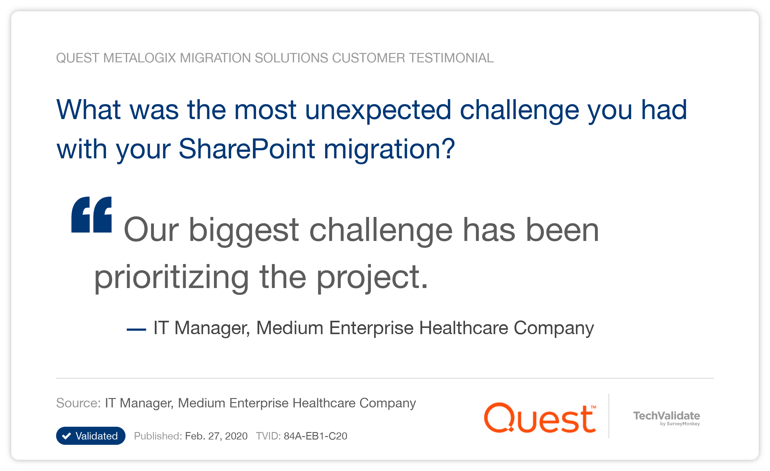 What was the most unexpected challenge you had with your SharePoint migration?