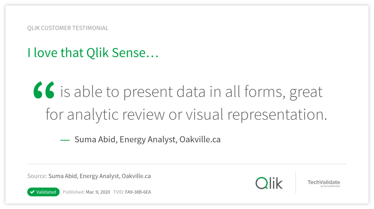 I love that Qlik Sense...