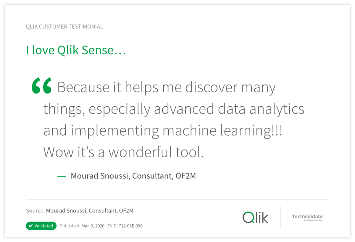 I love Qlik Sense...