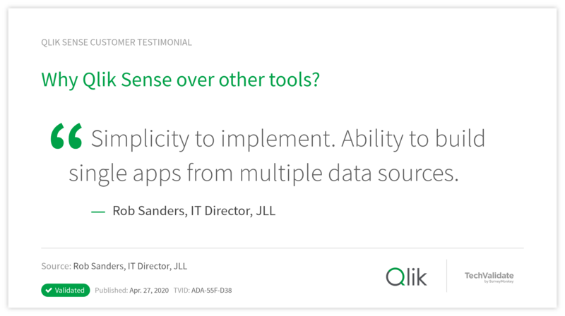 Why Qlik Sense over other tools?