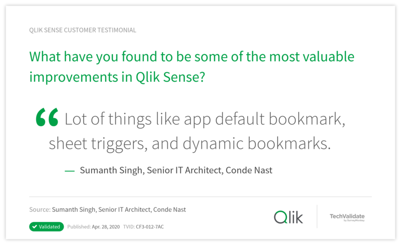 What have you found to be some of the most valuable improvements in Qlik Sense?