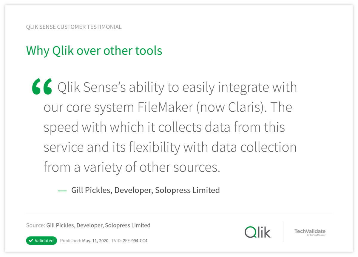 Why Qlik over other tools