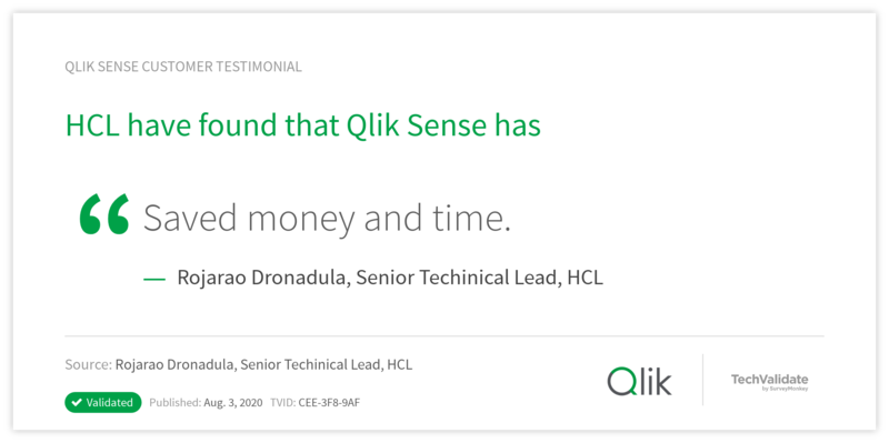 HCL have found that Qlik Sense has