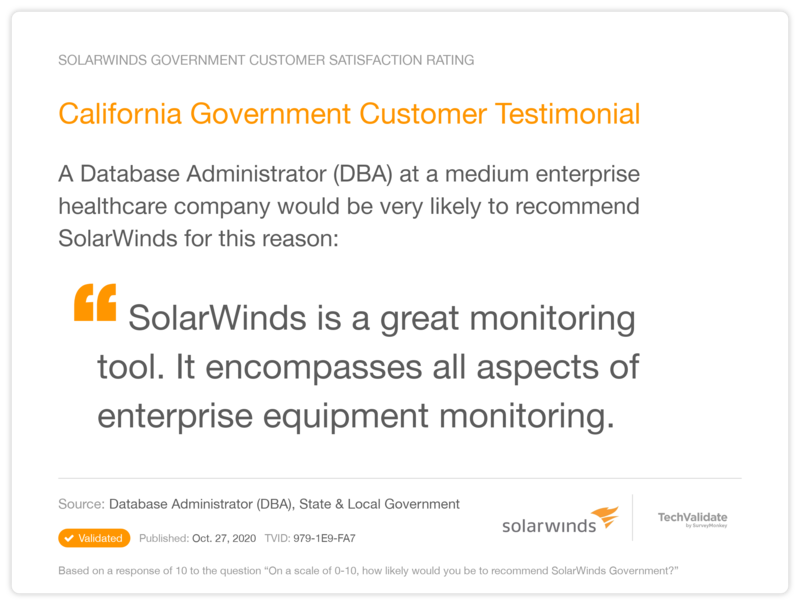 California Government Customer Testimonial
