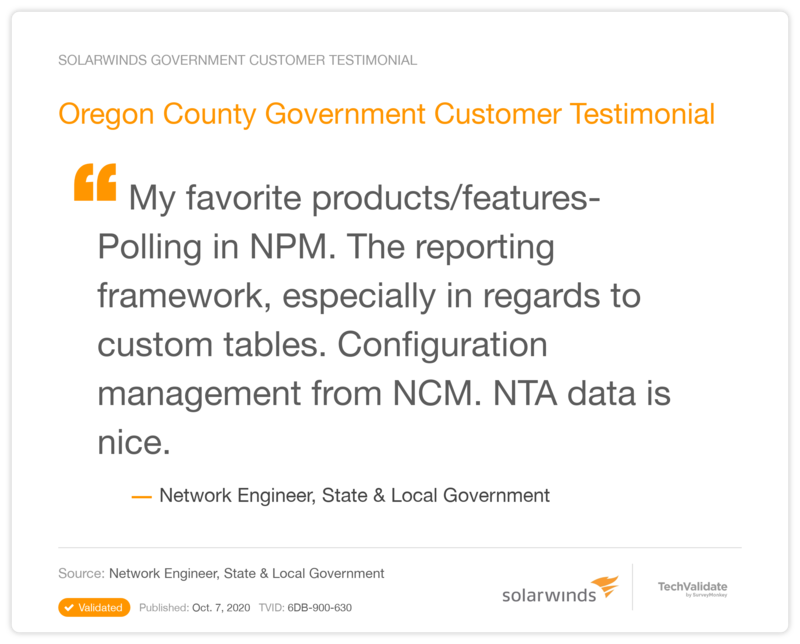 Oregon County Government Customer Testimonial