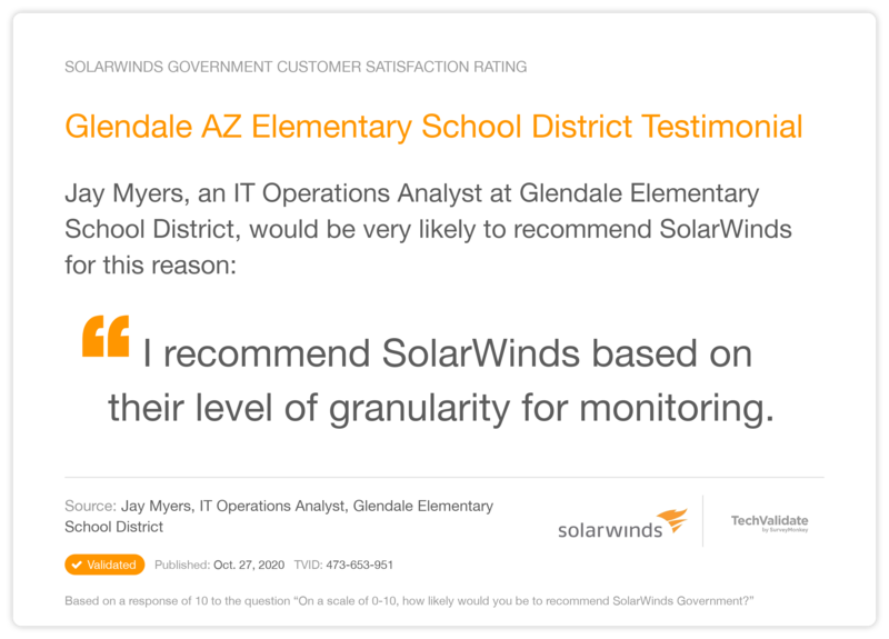 Glendale AZ Elementary School District Testimonial