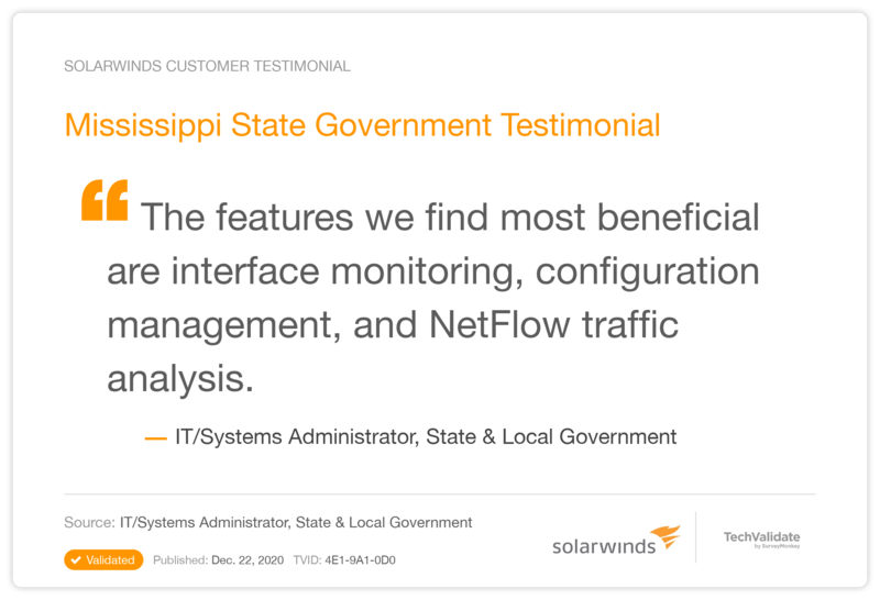Mississippi State Government Testimonial