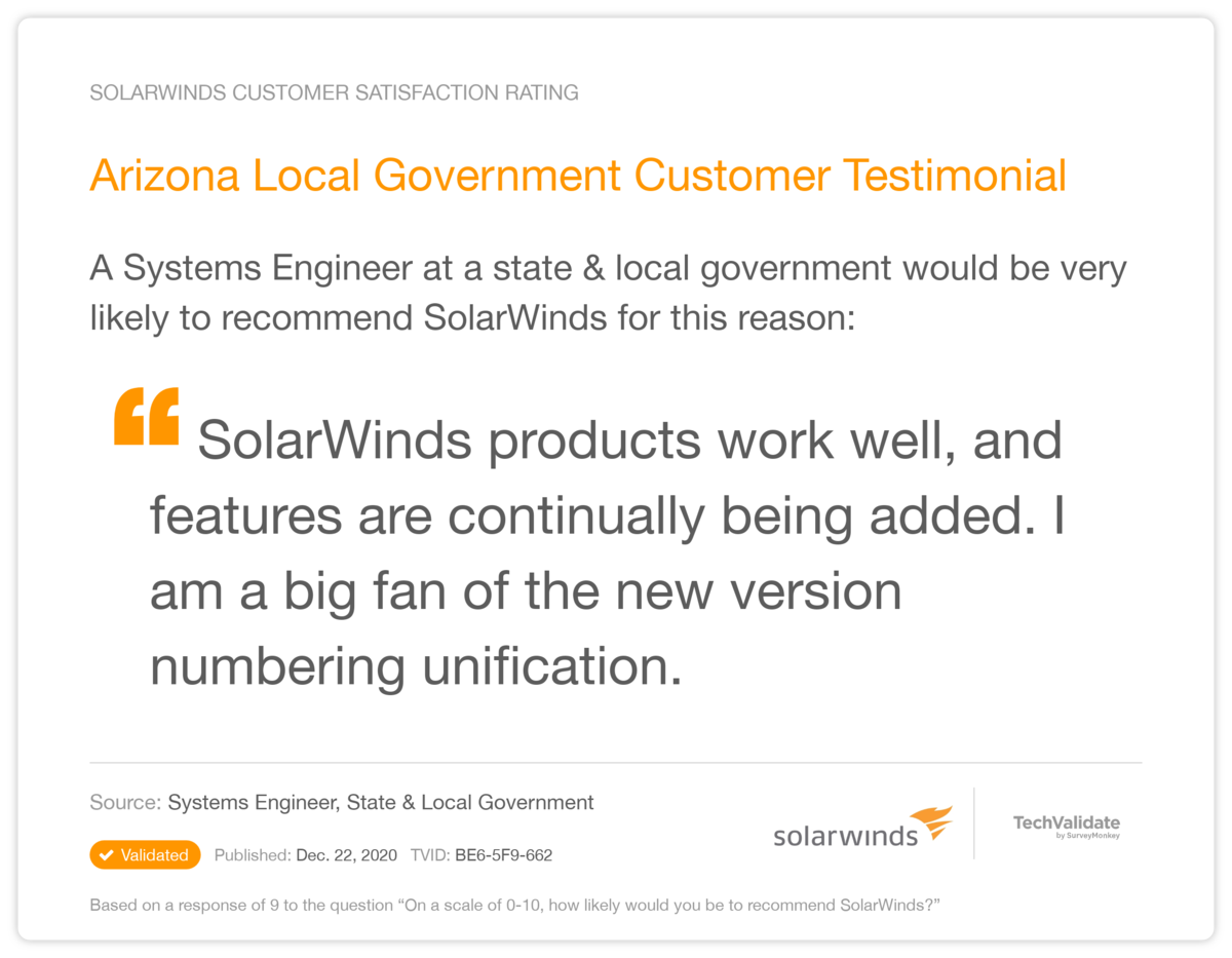 Arizona Local Government Customer Testimonial