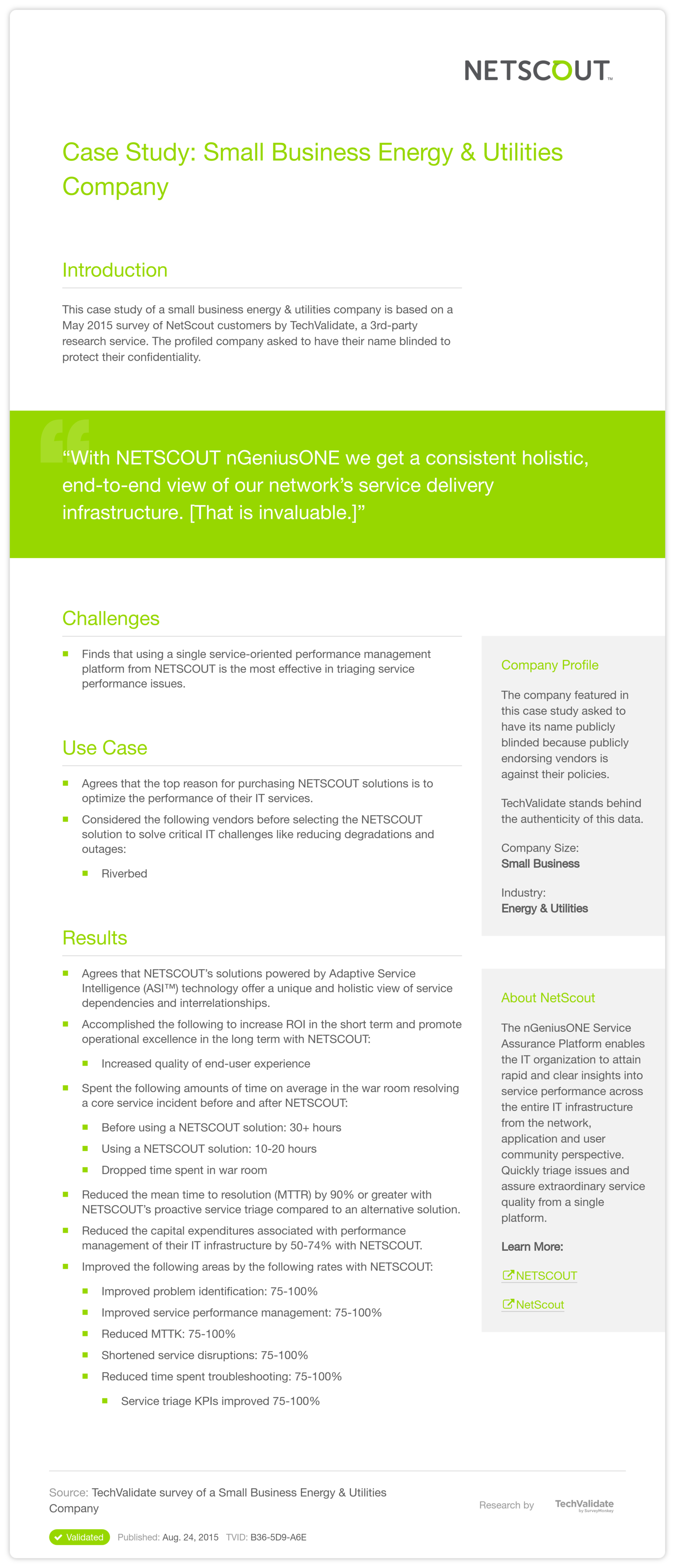 Case Study: Small Business Energy & Utilities Company