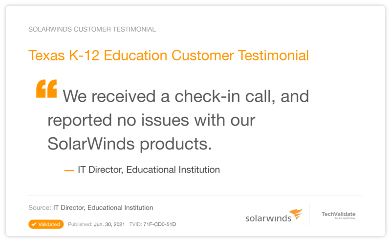 Texas K-12 Education Customer Testimonial