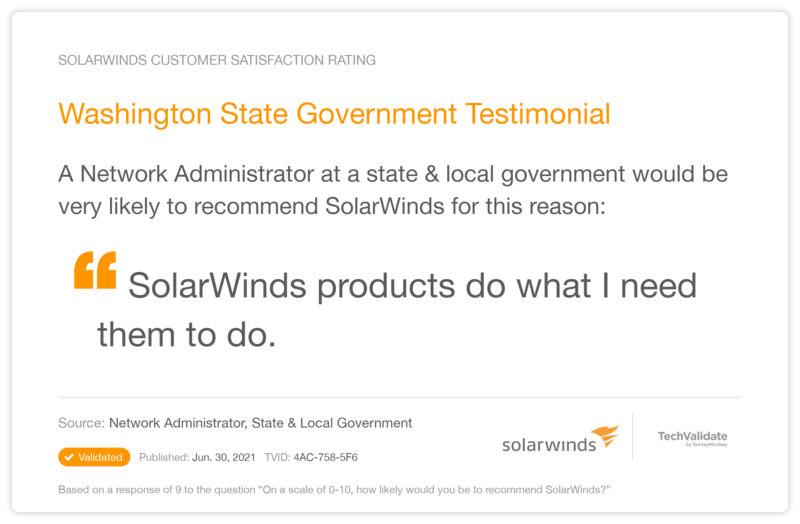 Washington State Government Testimonial