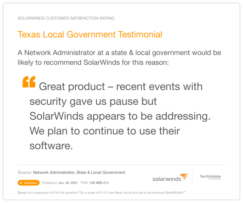 Texas Local Government Testimonial