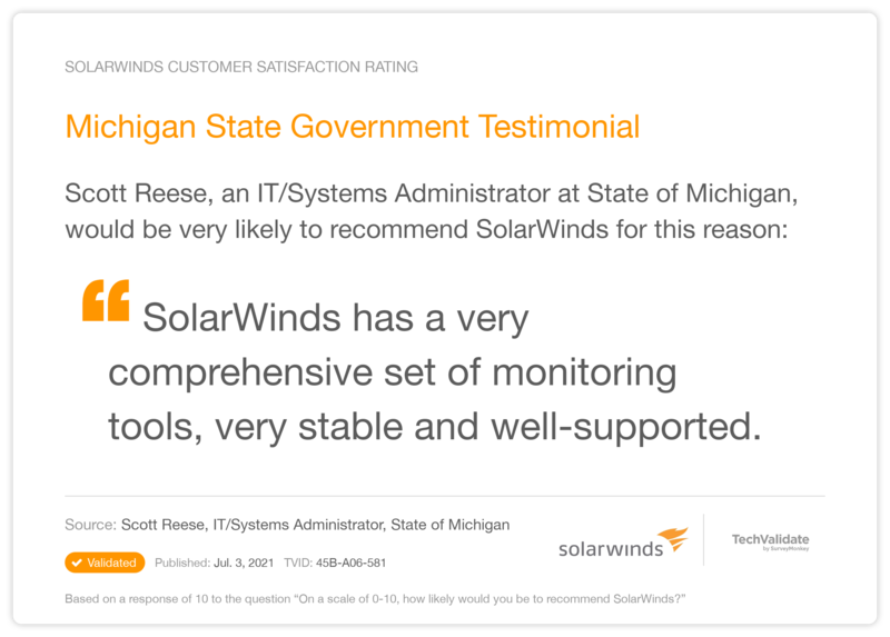 Michigan State Government Testimonial