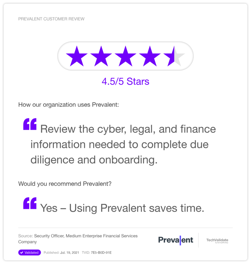 Prevalent Customer Review