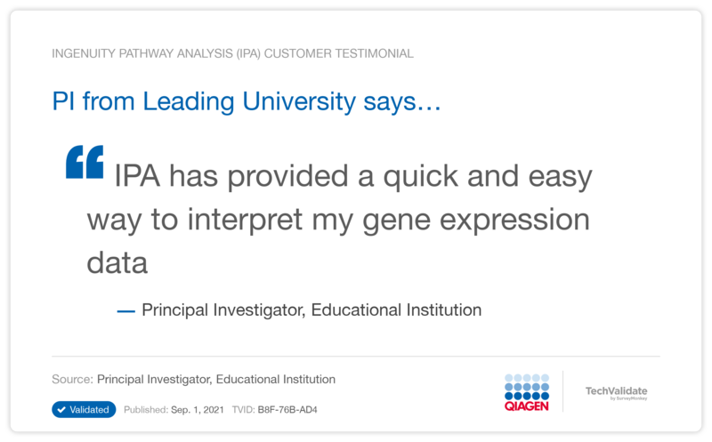PI from Leading University says...