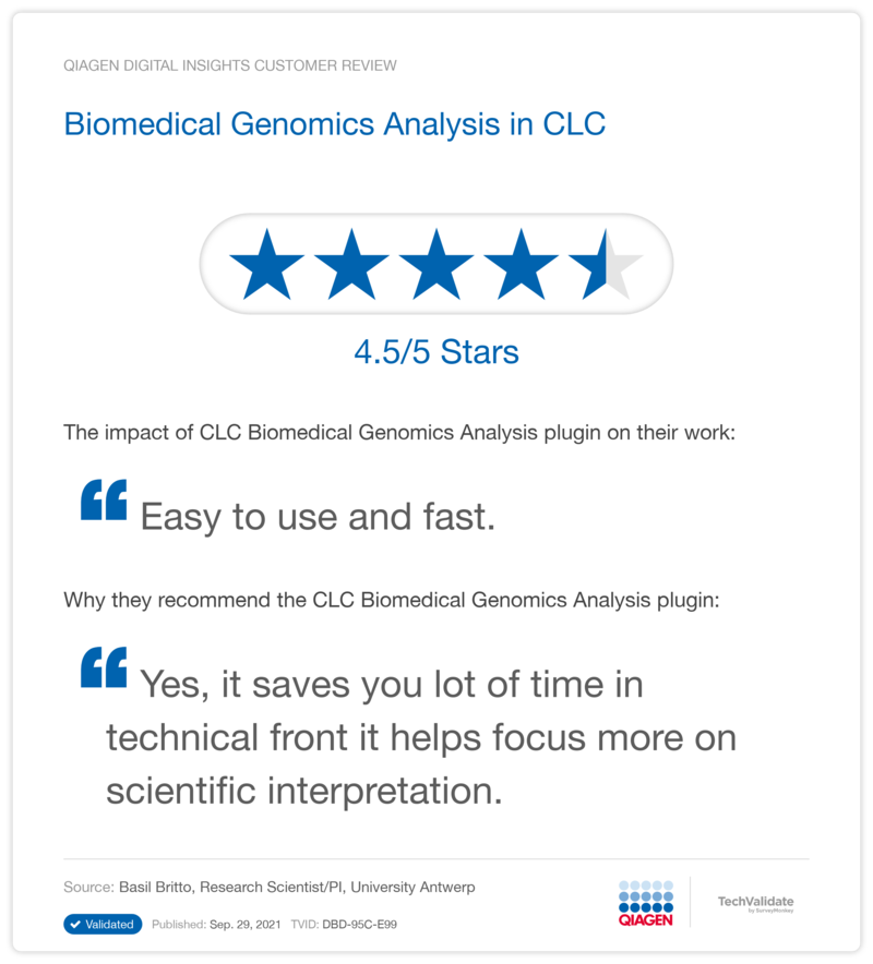 Biomedical Genomics Analysis in CLC